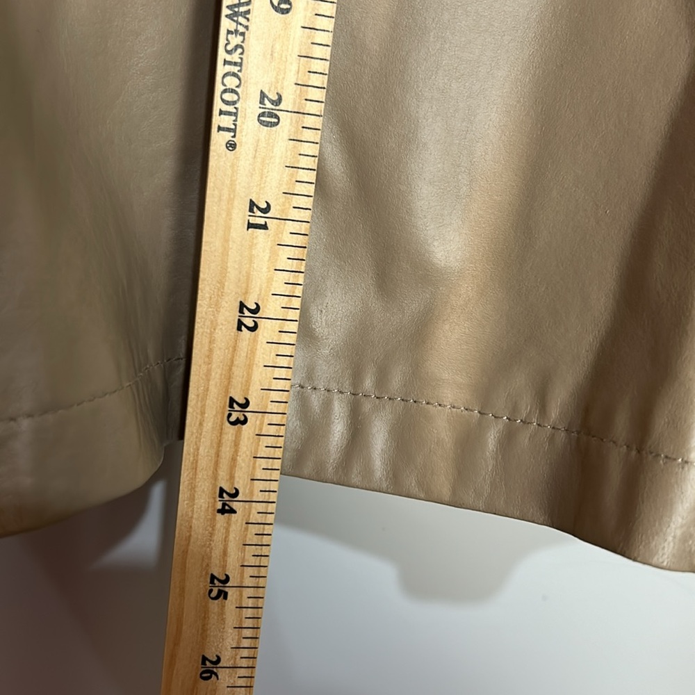 Guillaume Women’s Tan‎ Leather jacket size large Full Zip Cheetah Print READ - Picture 7 of 12